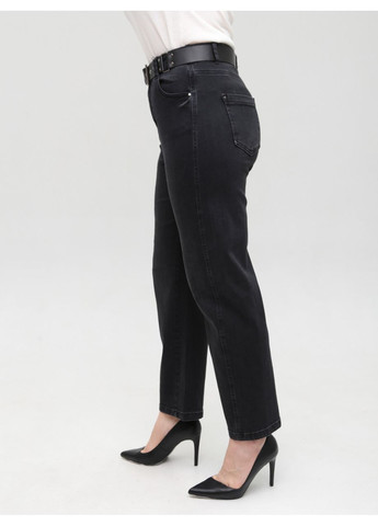 Джинсы женские черные релакс фит с высокой посадкой Релакс Sanli - (358501757)