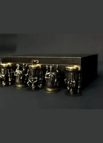 Набор рюмок подарочный оборотни "Гетман" 6 шт в деревянном кейсе Handmade 48440048 (345646792)