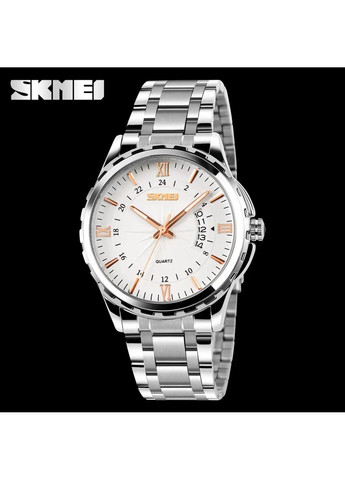 Чоловічий наручний годинник 9069 Сріблястий з золотистим Skmei (314483433)