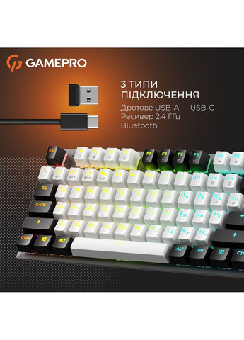 Клавіатура бездротова Genesis Joker Pro MK124G Pro Gray GAMEPRO (369723241)