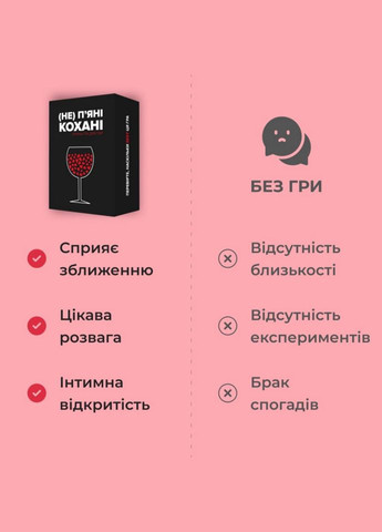 Настільна гра «(Не) п'яні кохані» 0021MG, для пар Memo Games (314858251)