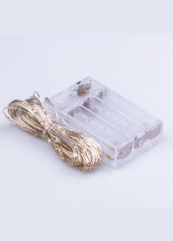 Гірлянда світлодіодна на батарейках GarlandoPro 100LED 10 метрів мідний дріт світлодіодна гірлянда Garlando (315635831)