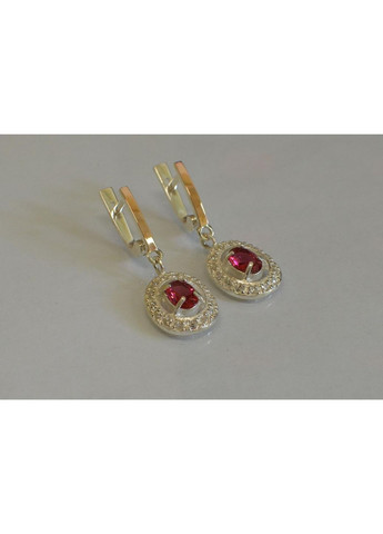 Серебряные серьги с накладками из золота Silver Style (367112790)