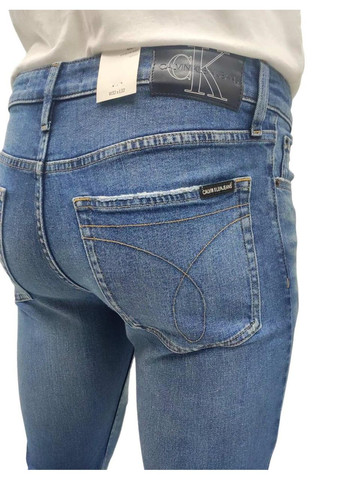Комбинированные демисезонные мужские джинсы slim w32/l32 slim fit Calvin Klein Jeans