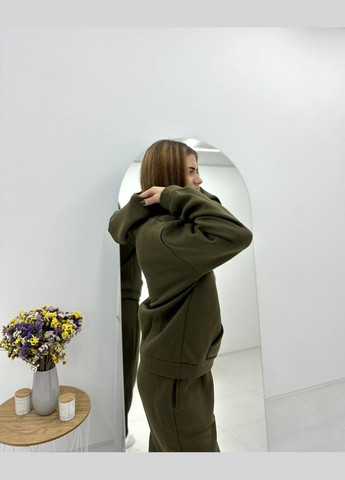 Теплий спортивний костюм на флісі хакі You Best (304972641)