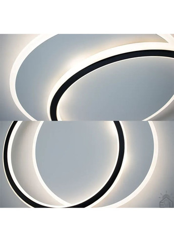 Cвітлодіодна керована люстра STANDART 2R 65 Вт 485x410x50 мм Чорно-біла ESLLSE (365650660)