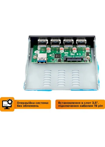 USB-хаб USB 3.1 4 x type A VL820 Black (ECF-FP4xTA.31) Frime (397633041)