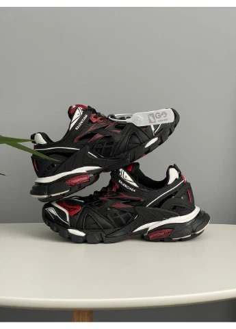 Кросівки жіночі і чоловічі Balenciaga Track 2 Black Red | Баленсіага Трек 11 чорні демісезони (380273576)