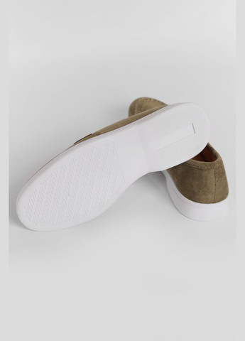 Туфлі-лофери жіночі кольору хакі Let's Shop (295261613)