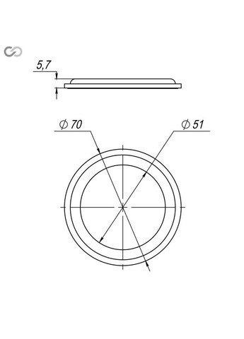 Прокладка гумова Т0100.0121.ЗП для бачка унітаза SoloPlast (340286117)