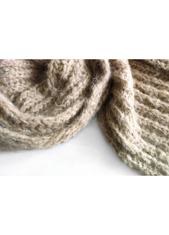 В'язаний зимовий шарф ручної роботи з мериносу оливкового кольору No Brand (368787126)