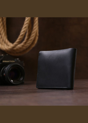 Шкіряний чоловічий гаманець 16432 Чорний Shvigel (306881848)