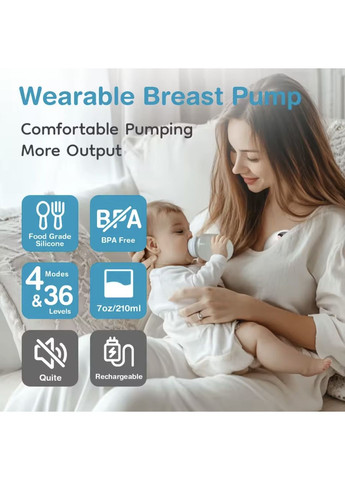 Электрический молокоотсос Dr. Isla портативный беспроводной с функцией массажа розовый JSL EB-46 (351430415)