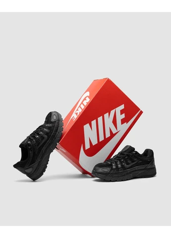 Черные летние кроссовки nike p-6000 premium triple black найк п-6000 No Brand