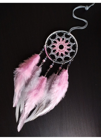Мини/Авто-ловец снов "Розовая дымка". Оберег-подвеска в машину. Амулет на зеркало заднего вида Dream Studio (363057545)