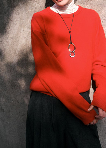 Красный демисезонный свитер H&M