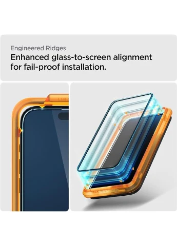 Защитное стекло Glas.tR AlignMaster FC для Apple iPhone 15 Plus, Black, 2шт (AGL06886) Spigen (373676629)