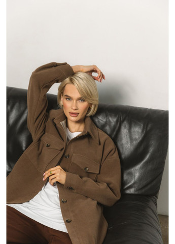 Коричневое демисезонное Пальто-рубашка 2044.5341 Seventeen