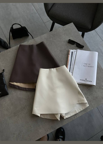 Жіноча спідниця-шорти з еко-шкіри Adelante (324024361)