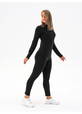 Термобелье женское трикотажное утепленная термокофта и термолосины для походов и спорта Черный Teamv (367973586)