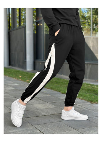 Черные спортивные, повседневный демисезонные джоггеры брюки No Brand