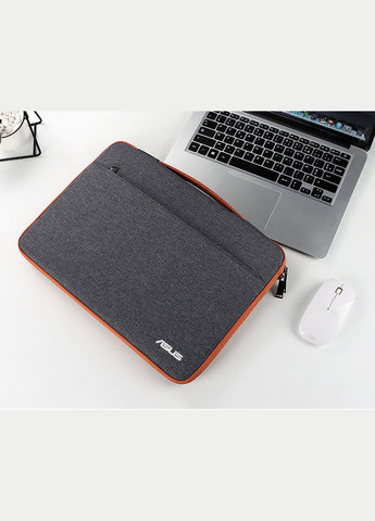 Сумка для ноутбука или документов 15,6" Серая с оранжевым (код: IBN039SJ3) Digital (325449193)