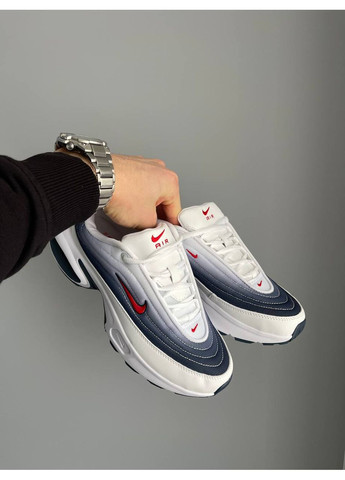 Білі Осінні кросівки чоловічі nike air max portal usa white midnight-navy bright-crimson | найк аір макс портал сша білі No Brand
