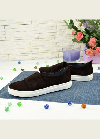 Мокасини замшеві жіночі на потовщеній підошві, колір коричневий. 38 розмір Maestro (303932059)