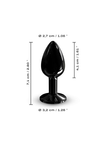 Анальна пробка з кристалом Diamond Plug Black S Dorcel (317255884)