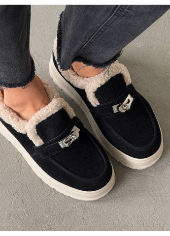 Зимние стильные женские ботинки No Brand из натуральной замши