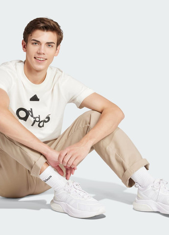 Біла футболка graphic print fleece adidas