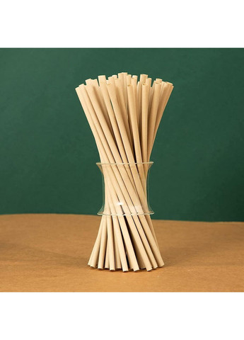 Комплект эко соломинка (трубочка) из тростника и ржи Classic (300 шт.) No Brand (366560067)