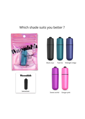 Віброкуля Love To Love WAOUHHH - TEAL ME, 7 режимів, на батарейках No Brand (366879540)