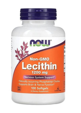 Lecithin 1200 mg 100 Softgels Now Foods (292556204)