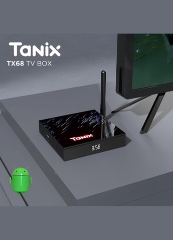 Смарт ТВ-приставка TX68 2/16GB Android 14 (TBT60216B 3633) Черная Tanix (333830626)