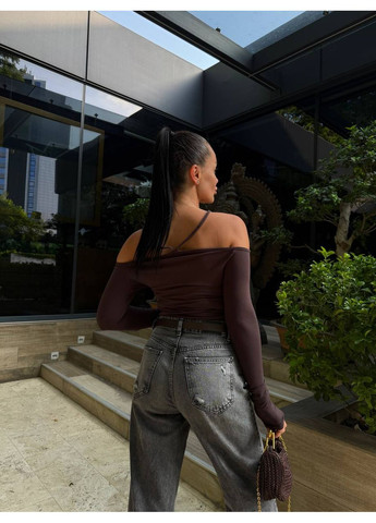 Женский лонгслив с открытими плечами Гермес (351513578)