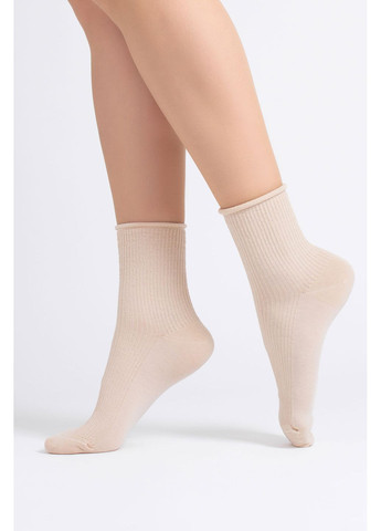 Бежеві шкарпетки класичні Giulia однотонні (366740538)