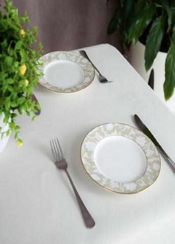 Скатертина 140х180 см водовідштовхуюча колір молочний. ТЕП Скатертина (323653420)