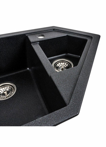 Гранітна мийка для кухні 9950 PANDORA матовий Карбон Platinum (342069192)