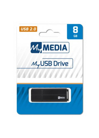 USB флеш накопичувач (69260) Verbatim 8GB MyMedia Black USB 2.0 (366663350)
