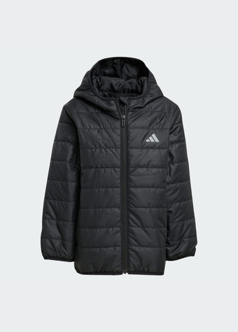 Черная демисезонная куртка essentials light padded kids adidas