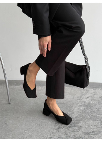 Helen Чорні туфлі чорний з натуральний велюр, україна — демісезон (368721545)