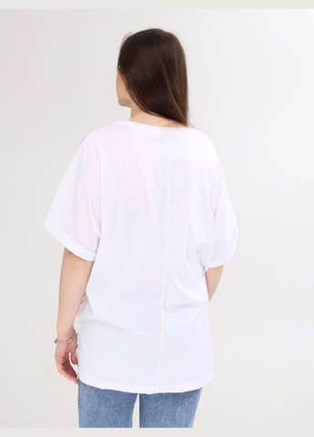 Футболка жіноча біла широка великий розмір Whitney Вільна - (294755961)