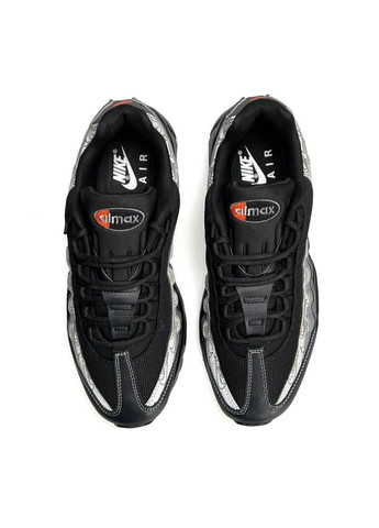 Чорні Осінні кросівки чоловічі nike m No Brand Air Max 95 PRM Black Grey Orange