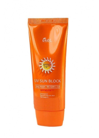 Ekel Крем сонцезахисний водостійкий для обличчя з алое екстрактом UV Sun Block Cream SPF50PA 70ml — Крем, Південна Корея (298054364)