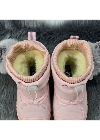 Чоботи дутики дитячі для дівчинки зимові на овчині Fashion (369377426)