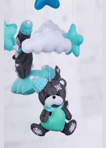 Детский музыкальный мобиль на кроватку для младенцев WooolyWool «Мишки Тедди» с 35 мелодиями (М039) No Brand (342757978)