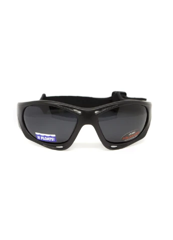 Окуляри поляризаційні Hydro Polarized (dark gray) Anti-Fog, чорні лінзи в чорній оправі BluWater (370271172)
