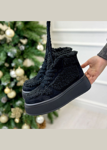 Черевики жіночі замшеві з барашком тедді Vasha para (315933109)