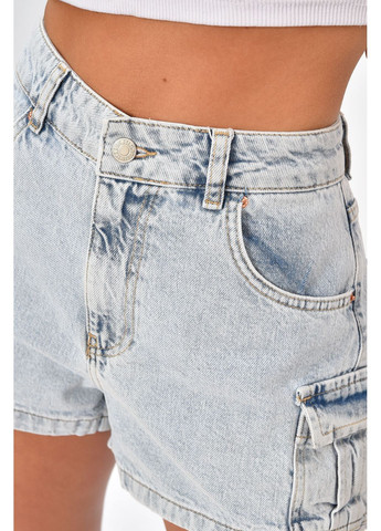 Шорти жіночі однотонні світло-блакитного кольору Let's Shop (353131049)